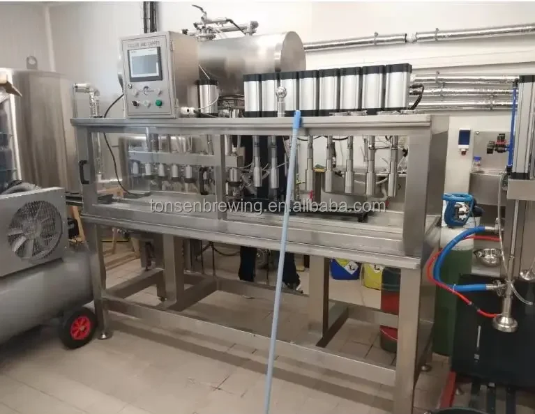 Beer bottle filling machine 4 6 8 10 heads, isobaric filler capping machine for sale