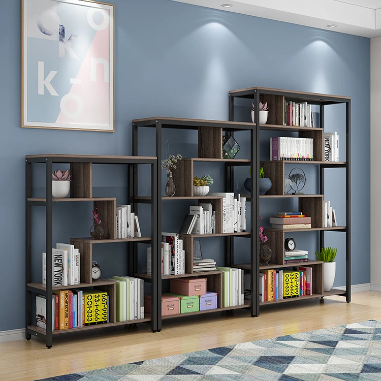 2021 new design modern creative corner library bookcase office furniture wooden bookshelf