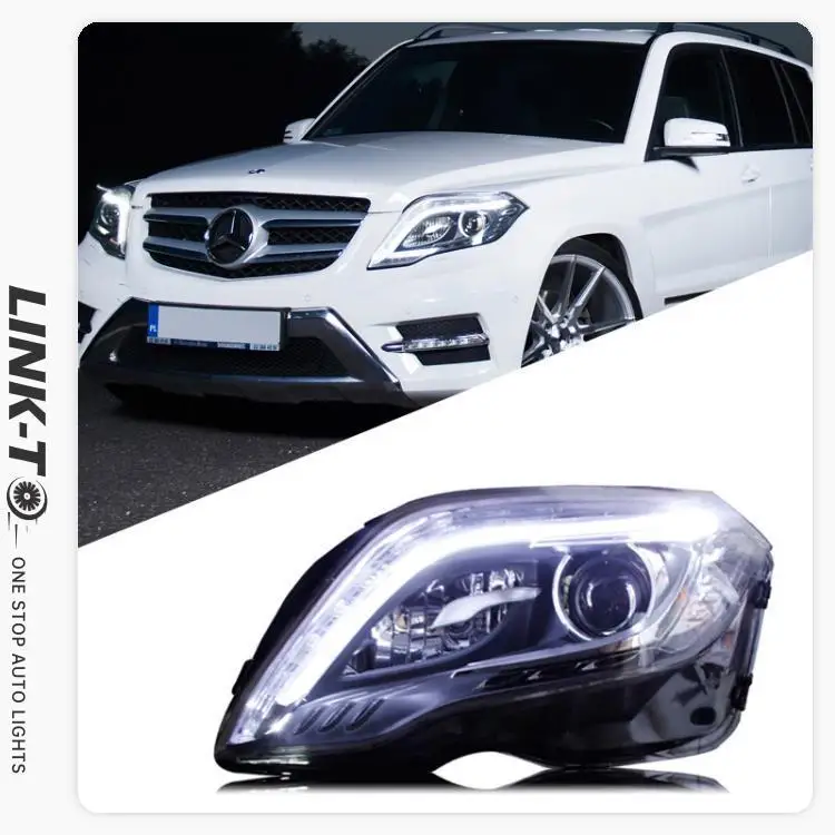 LINK-TO Suitable For Mercedes-Benz GLK Headlight Assembly Glk200 260 Modified High-match LED Daytime Running Light Lens Xenon