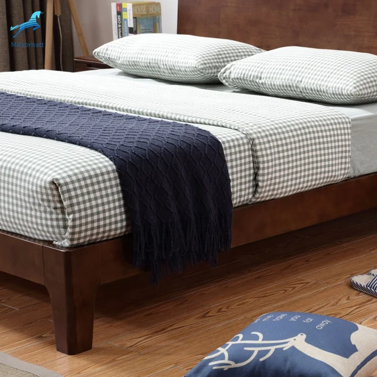 Wholesale 2020 New Style Bedroom Furniture Brown Color Comfortable Wood King Size Bed