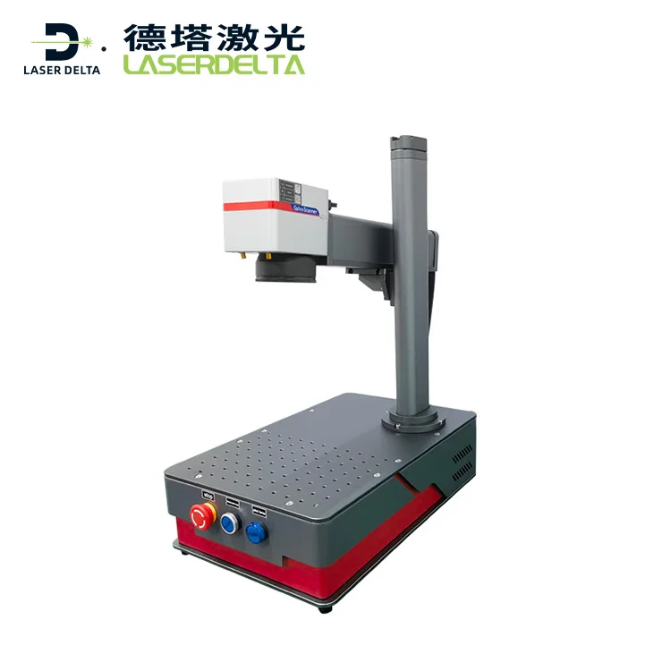 portable 20w 30w fiber laser mark machine for metal stainless steel nameplate pet tag gold silver jewelry engraving