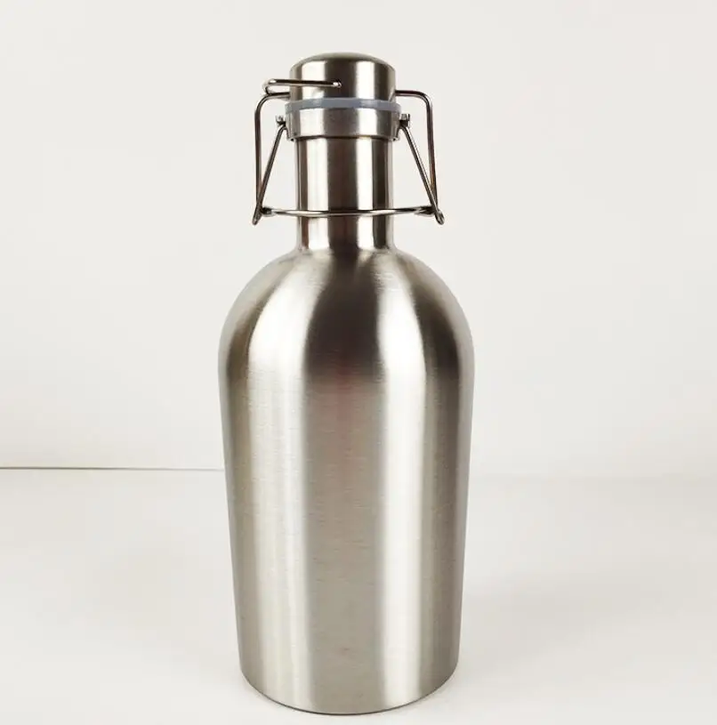 Top Single Wall PREMIUM Growlers,  wholesales 2.5 Liter stainless steel beer growler, Hot stainless steel water bottle