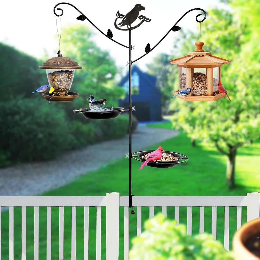 Bulk Wholesale Metal Pole Hook Trays Bath Hanging Birds feeder and Drinker
