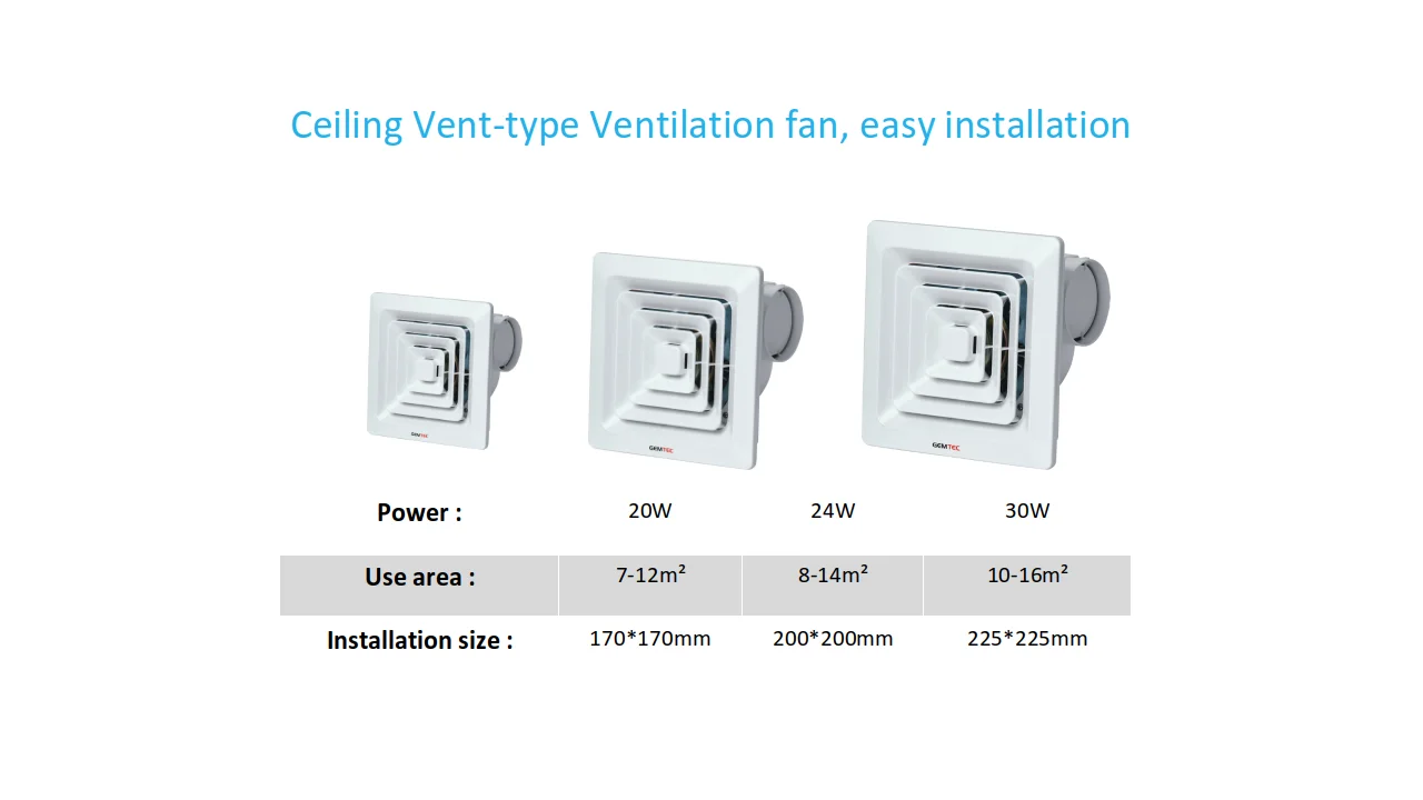 Vent-type BPT10-12B Model Office/Toilet Ceiling ventilation exhaust fan