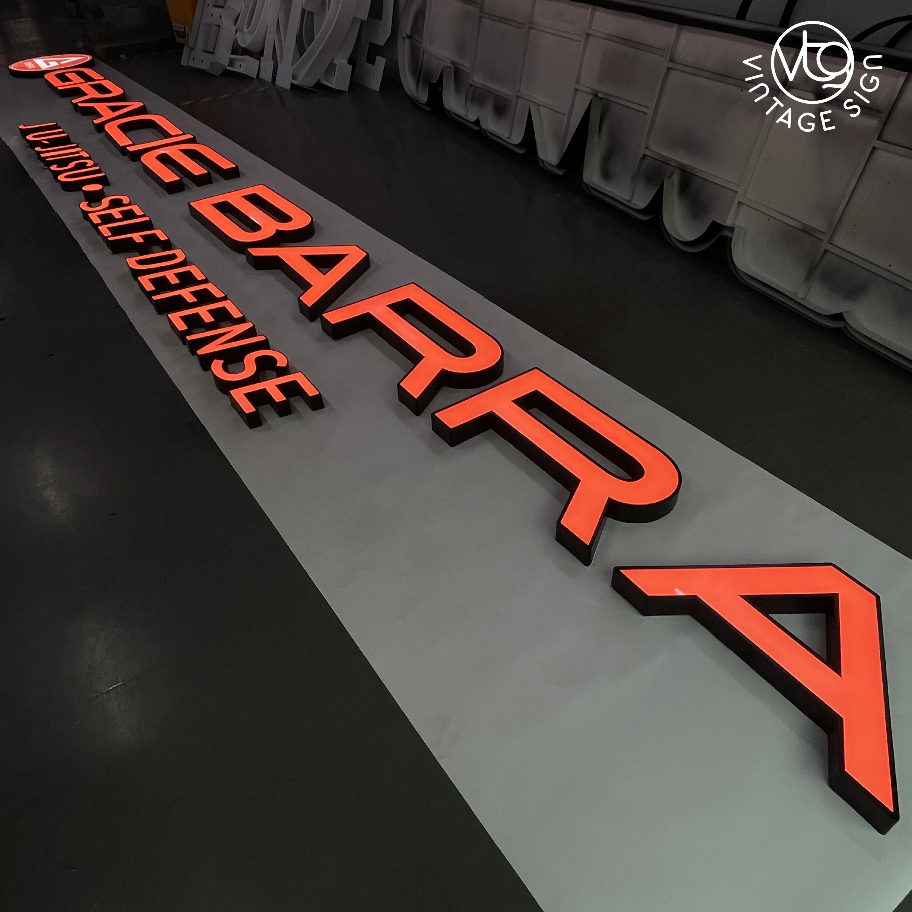 3D Signage Company Logo Led Number Lights Custom Led Light Logo Sign Steel Outdoor Light Signboard Led Wall Sign Board Design