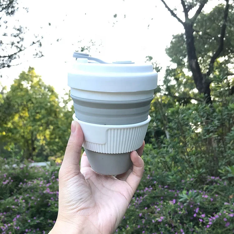 Emperor customized eco friendly cups resable foldable portable silicon coffee cup