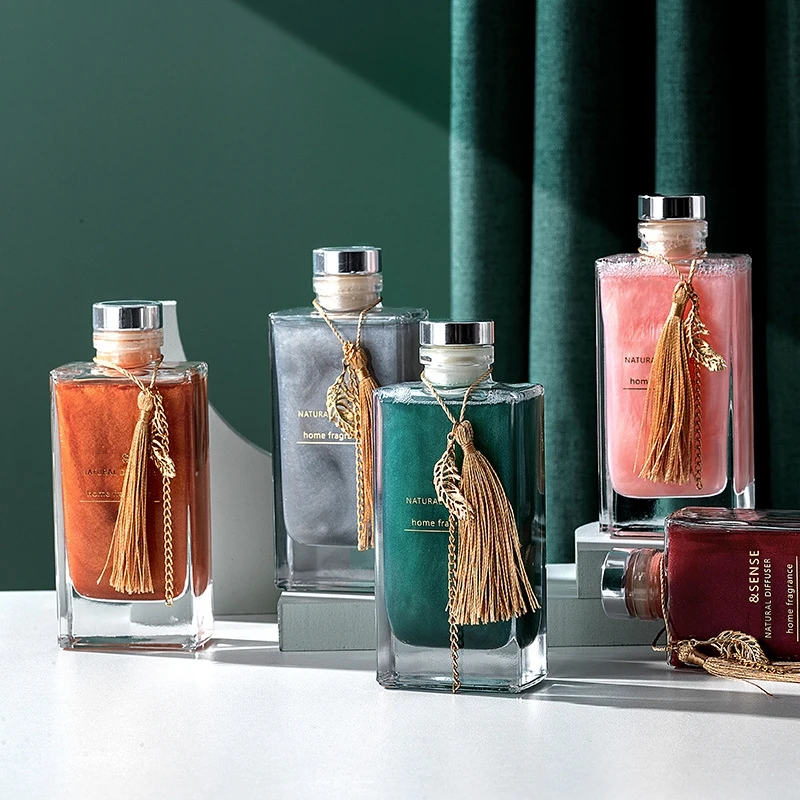 Ароматический домашний роскошный набор, Подарочная коробка, стеклянная бутылочка 150 мл, ароматический позолоченный ароматизатор