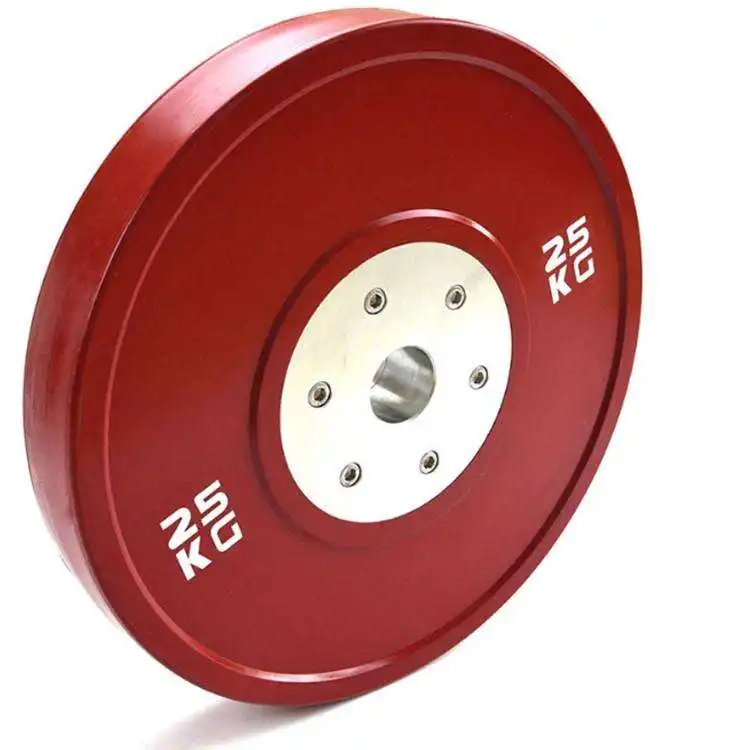 Colorful factory whosale rubber 5/10/15/20/25KG weightlifting gym household factory bumper barbell plates