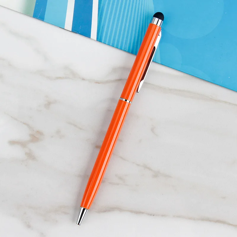 Hot Sale Colorful Cheap Promotional Pens Gift Cross Stylus Ballpoint Pen Custom Logo Printed Hotel Aluminum Touch Pen For Phone
