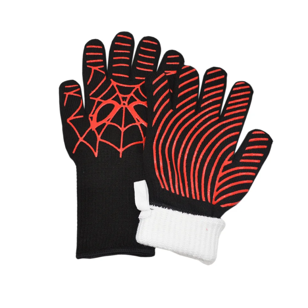 Hot Selling High Quality Heat Resistant Gloves Double Layer Silicone Heat Resistant Fire Resistant Grill Grill Gloves Oven Glove