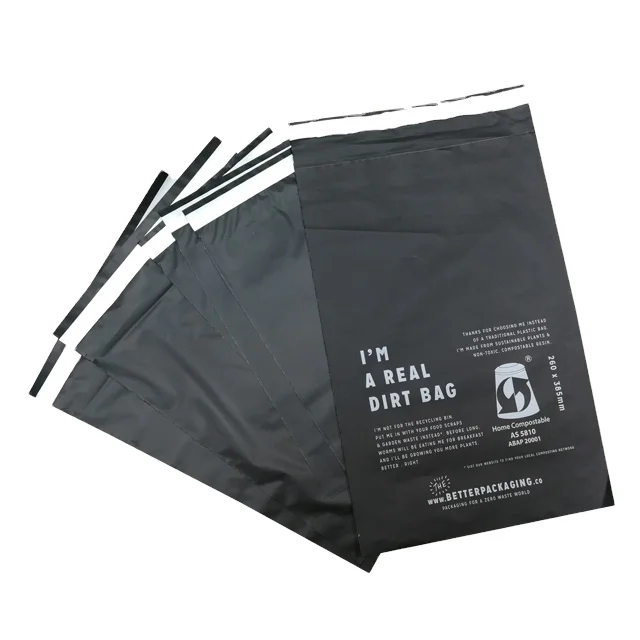 Bio degradable packing plastic compostable custom mailer self-adhesive mailing bag