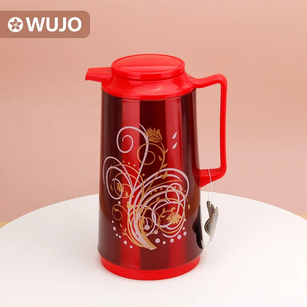 WUJO 24hr Bangladesh India Yemen Hot Water Tea Arab Vacuum Insulated Arabic Thermos / Thermos Flask with Glass Refill