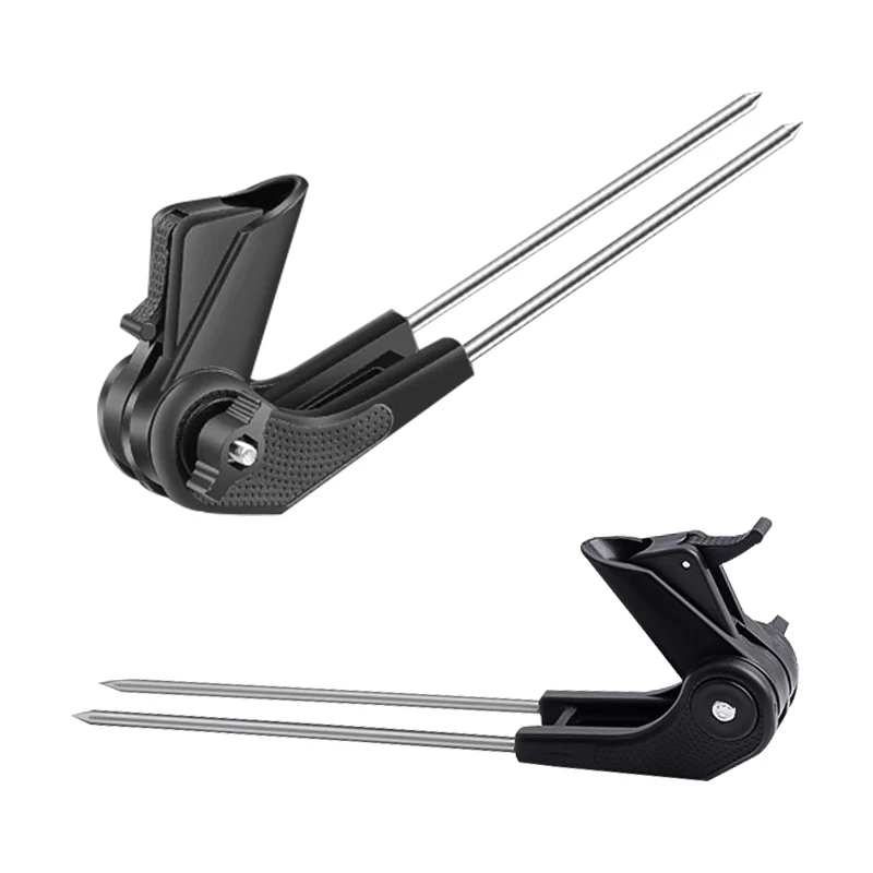 DN 180 degree rotation 2.1m stainless steel telescopic fishing rod holder adjustable ground fishing rod rack stand