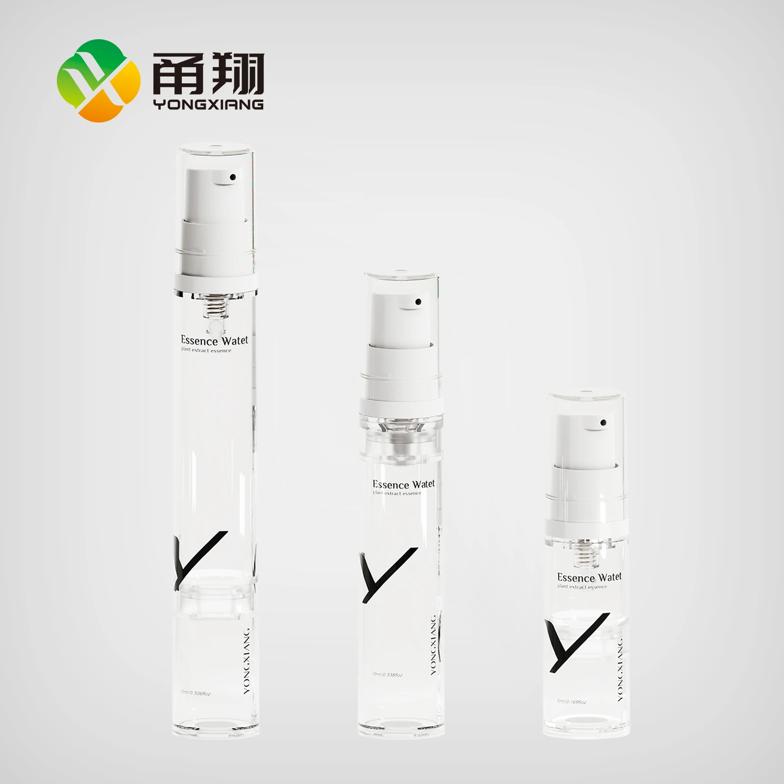 5ml 10ml 15ml Plastic Refillable Mist Sprayer Airless Pump for Lotion & Cream Packaging Airless Bottle