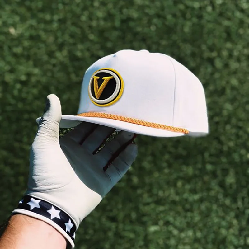 Custom 6 Panel Sun Hat Waterproof Flex Mens Athletic Golf Mesh Rope Sport Hat With Custom Logo