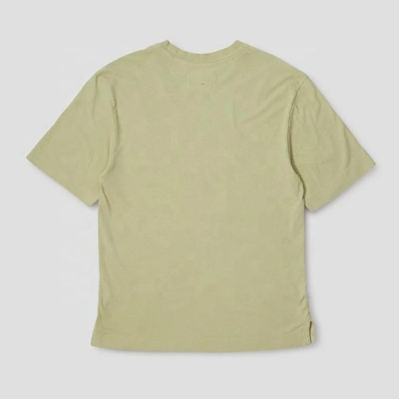 Mens Oversized Tshirt T Shirt Wholesale Custom Logo Eco Friendly Hemp 55% Hemp Round Neck Plain 45% Organic Cotton Jersey Blank