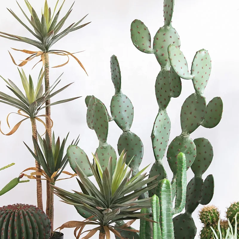 Wholesale Plastic Plantas House Decor Large Artificial Cactus Artificial Bonsai Plant Artificial Plants And Flowers