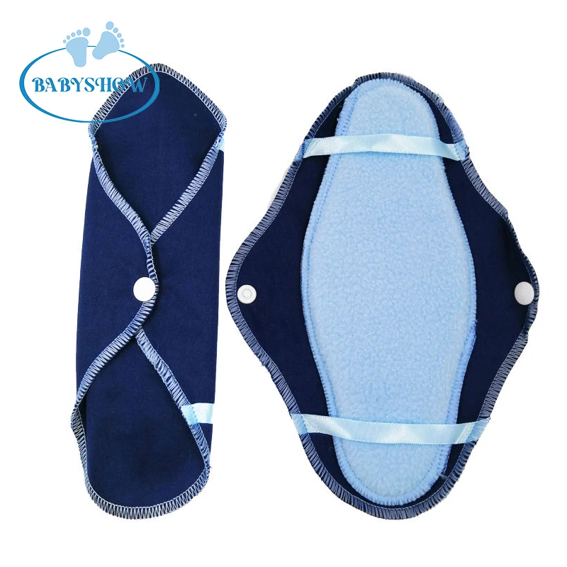 8pcs set reusable menstrual pads wet bag set,menstrual pads panty liner,absorption washable cotton menstrual pads sanitary pads