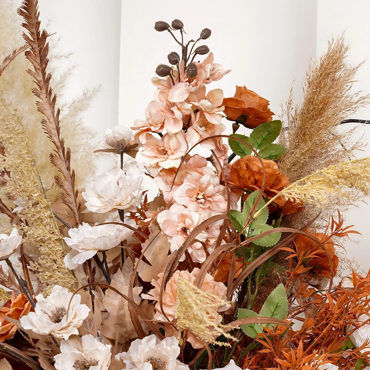 New Autumn Colored Artificial Flower Simulation Wedding Hotel Event Showcase Exhibition Hall Scenery Decoration Finished Product