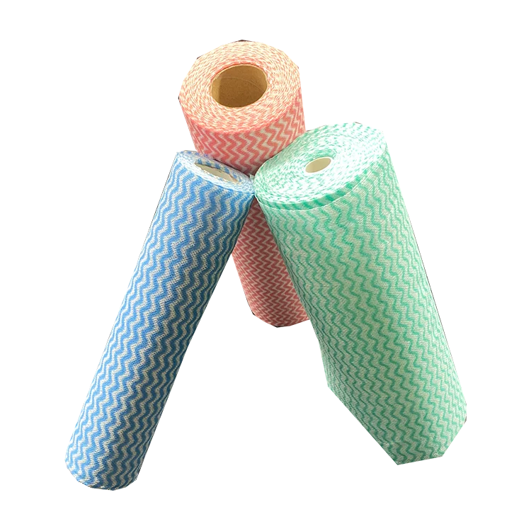 Non Woven Kitchen Cleaning Dish Towel 60gsm Polyester Viscose Dish Cloths Multipurpose Handy Wipes For Kitchen