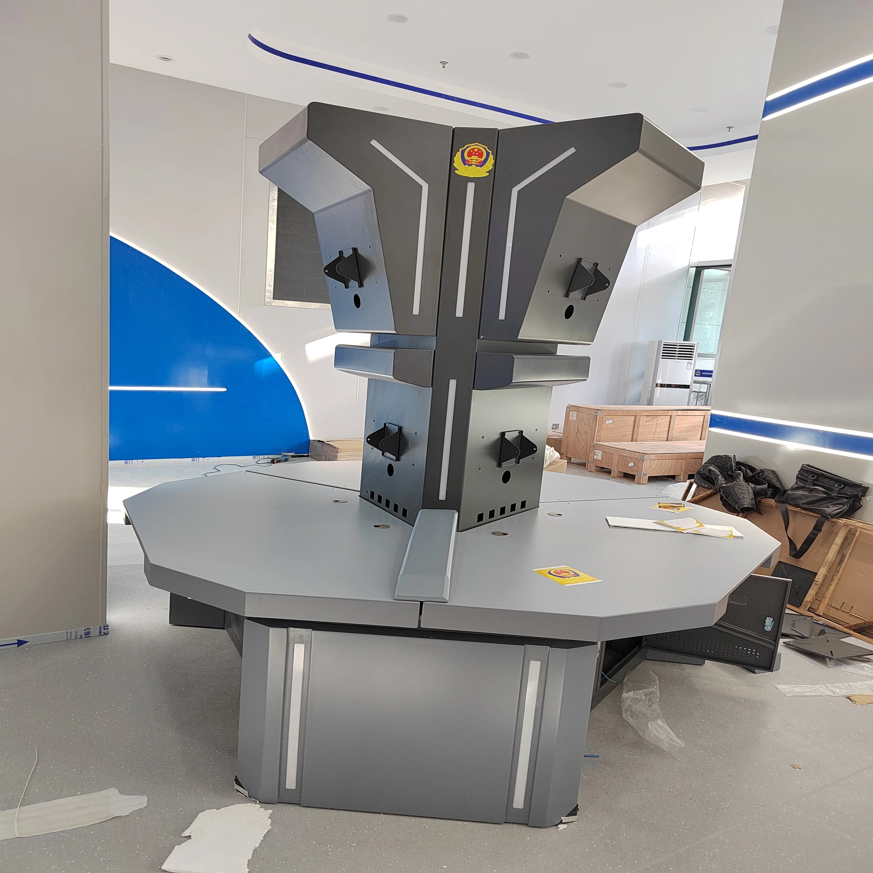 Dispatching Room Control Center Work Station Console Security Information Management System Control Room Console Desk