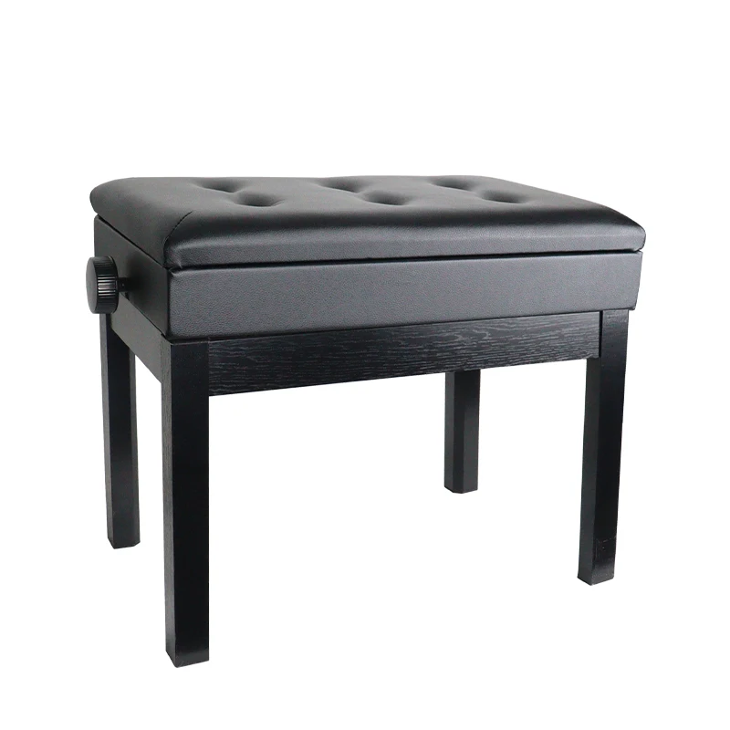CT-509 Modern Adjustable Black Bookecase Wood Piano Bench Piano Stool Piano Chair