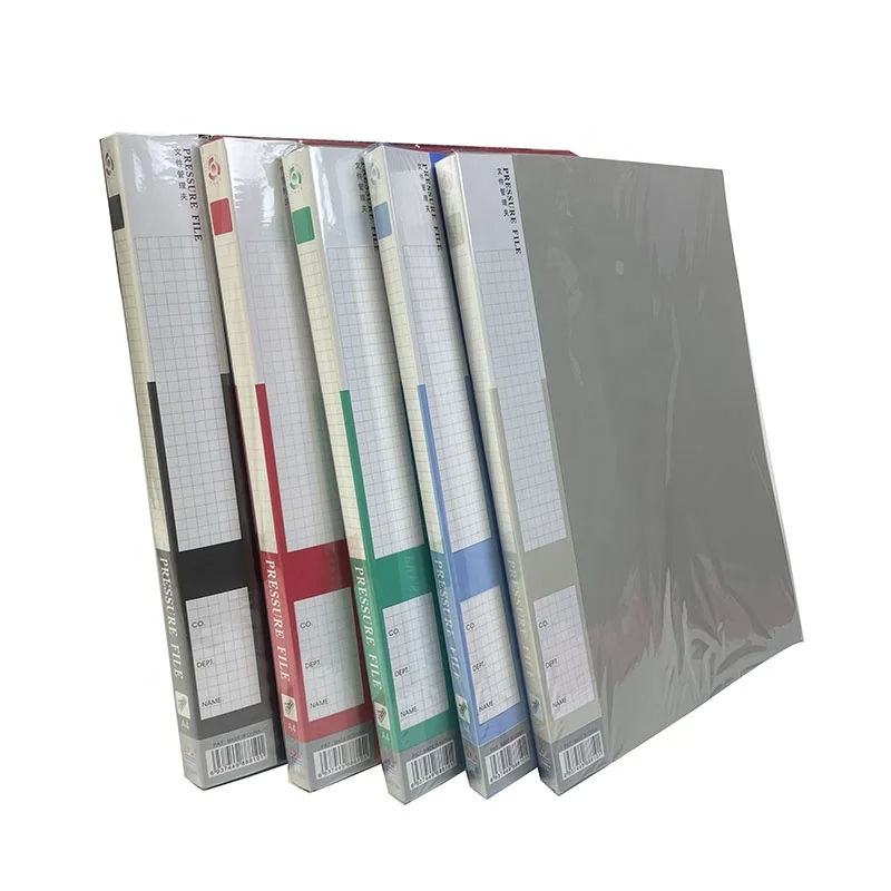 Wholesale PP Office Stationery Cover Clip Folder Paper File Folder A4 Size Lever Arch File