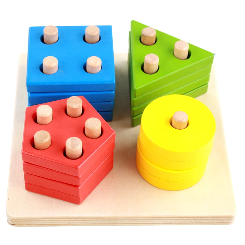 Hot sales children learning wooden Building blocks montessori educational toys