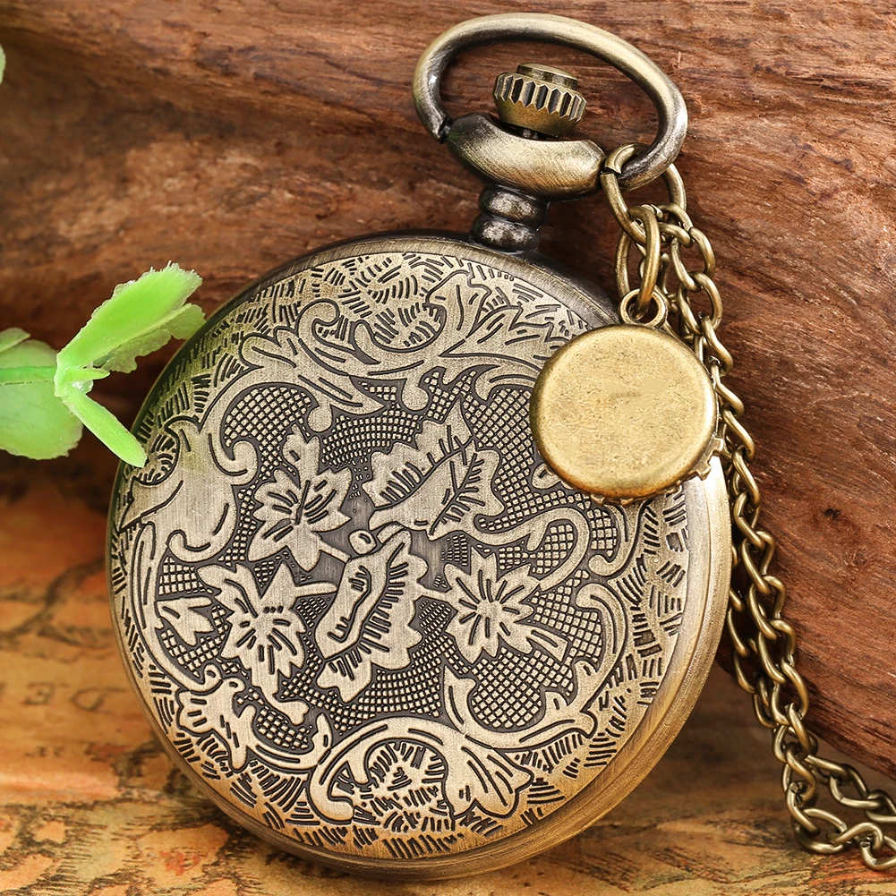 Antique Hollow Gears Chain Clock Necklace Reloj Pendant Steampunk Pocket Watch With Roman Gadget