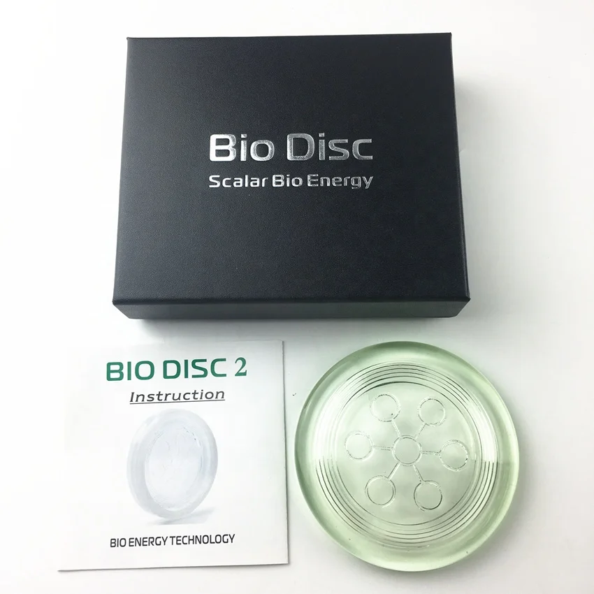Wholesale bio scalar quantum energy Alpha spin bio glass disc with negative ion .OEM LOGO .