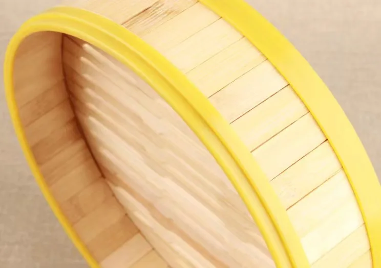 Jinjian bamboo bamboo steamer with plastic rim for dim sum commercial steamer with plastic rim for steamed buns