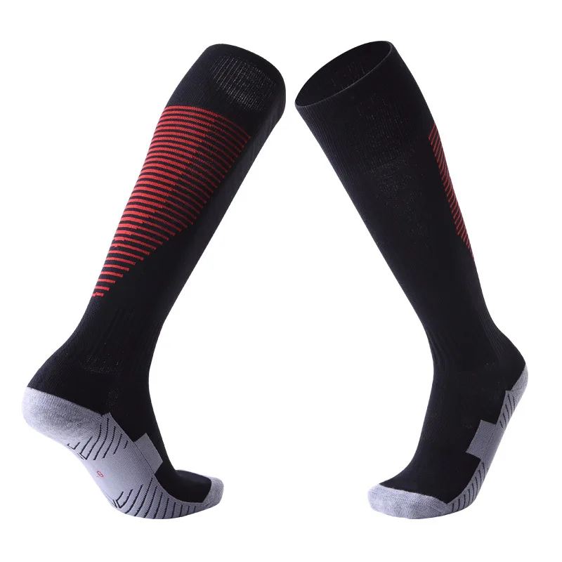 Fashion Cotton Football In Stock Soccer Custom Logo Knee Long Sport Socks