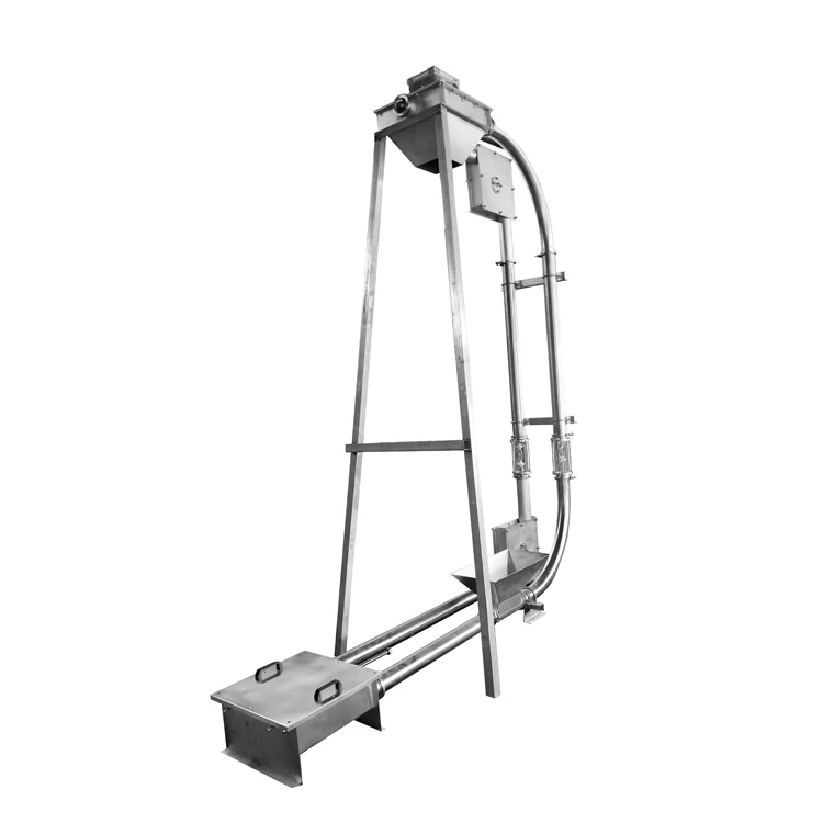 Food powder coffee bean discs cable drag tubular conveyor