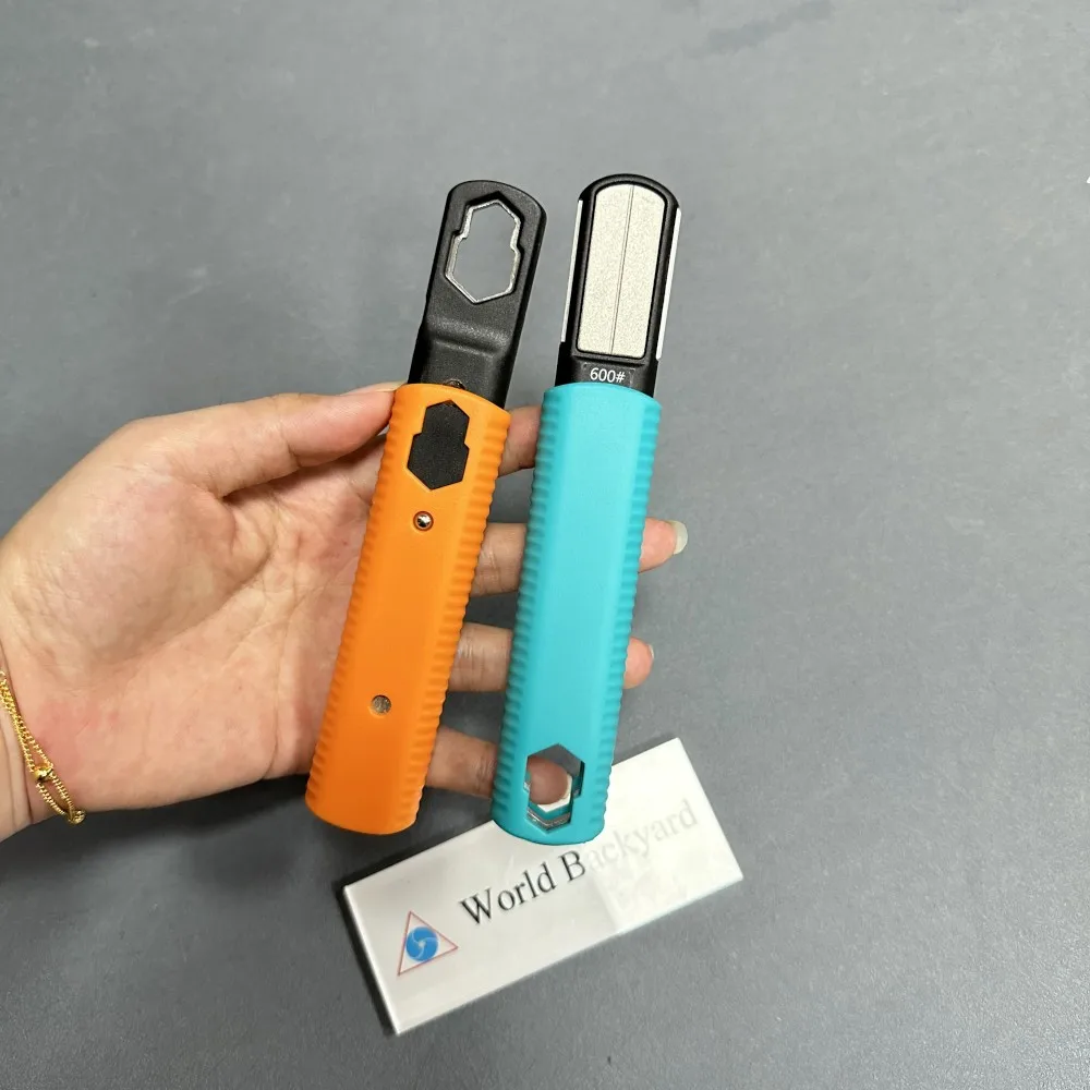 Premium multi-function mini knife sharpener with scissors stage Diamond  Coarse and fine retractable knife sharpening tool