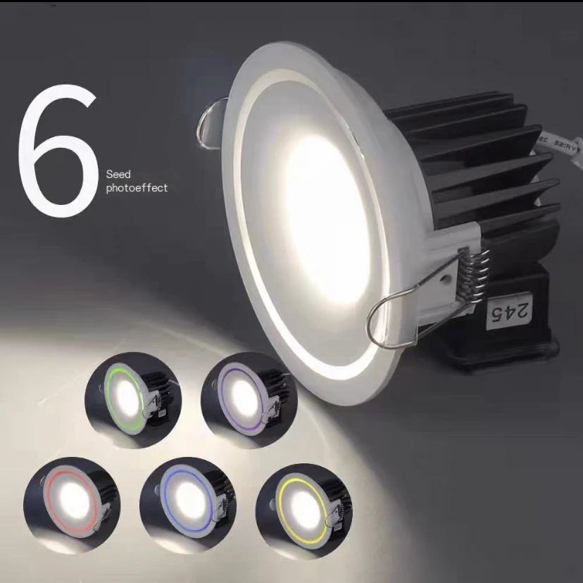 Household LED downlight embedded deep anti glare no main lighting living room wall washing light cob spotlight