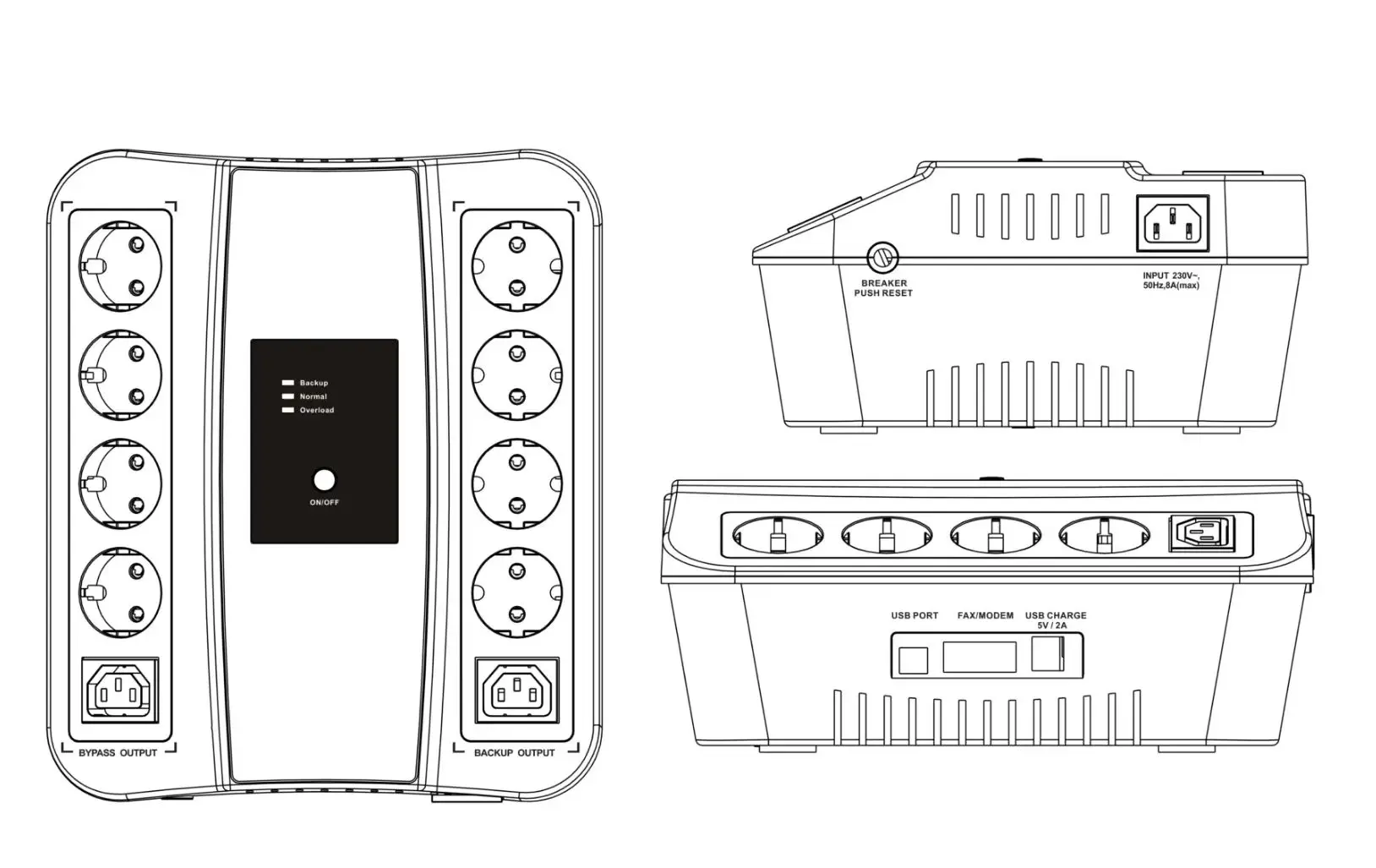 Интерактивная линия Оффлайн UPS 650VA 850va 1000va для компьютера wifi маршрутизатор CCTV
