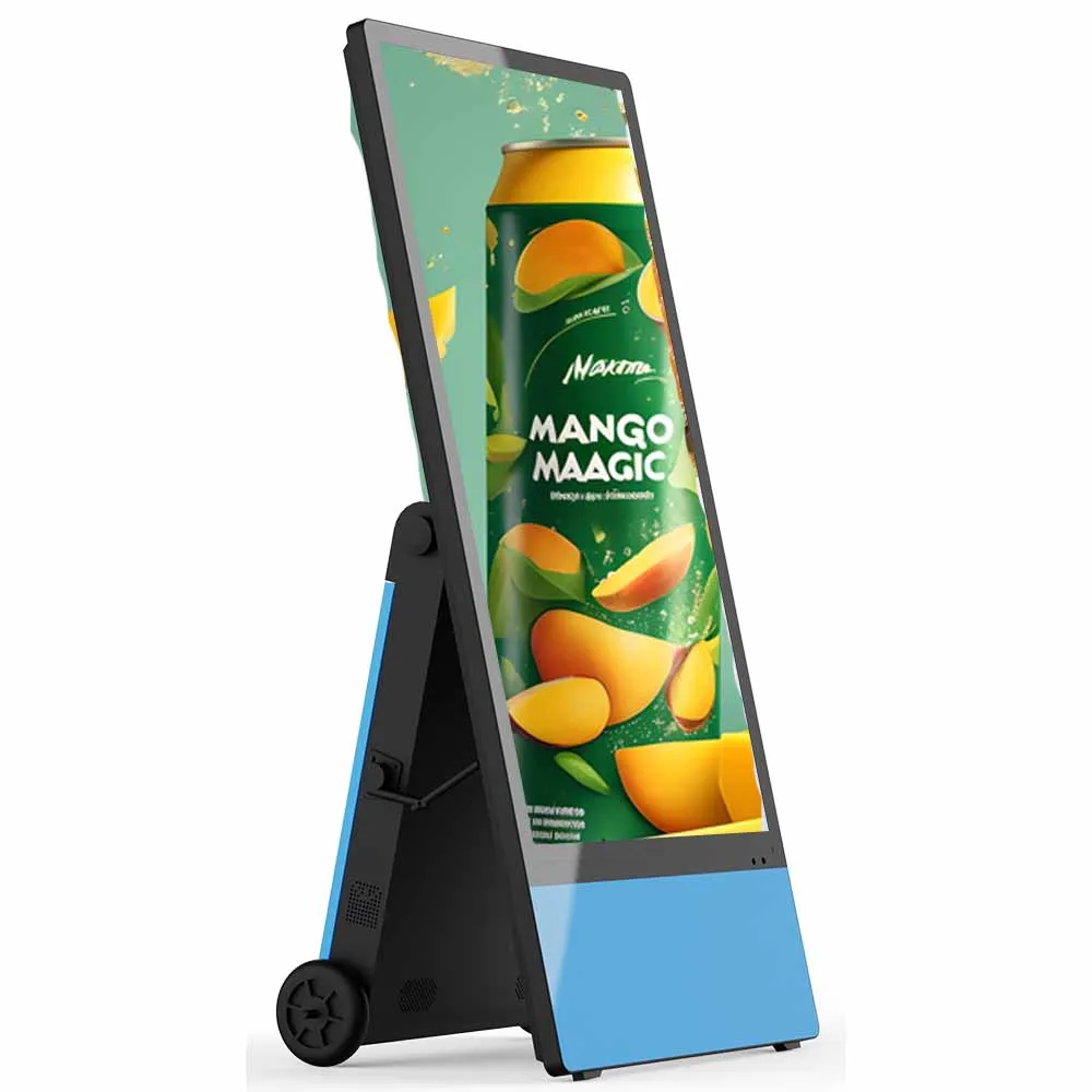 32 Inch Outdoor interactive android screen Battery Powered Media Outdoor Advertising Player Portable Digital Display