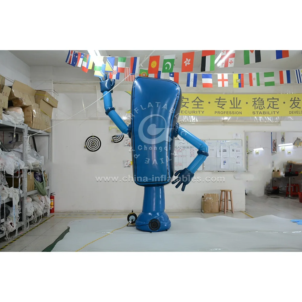 Custom Design Promotional Blue Giant Traffic Signal Inflatable Traffic Light Doll