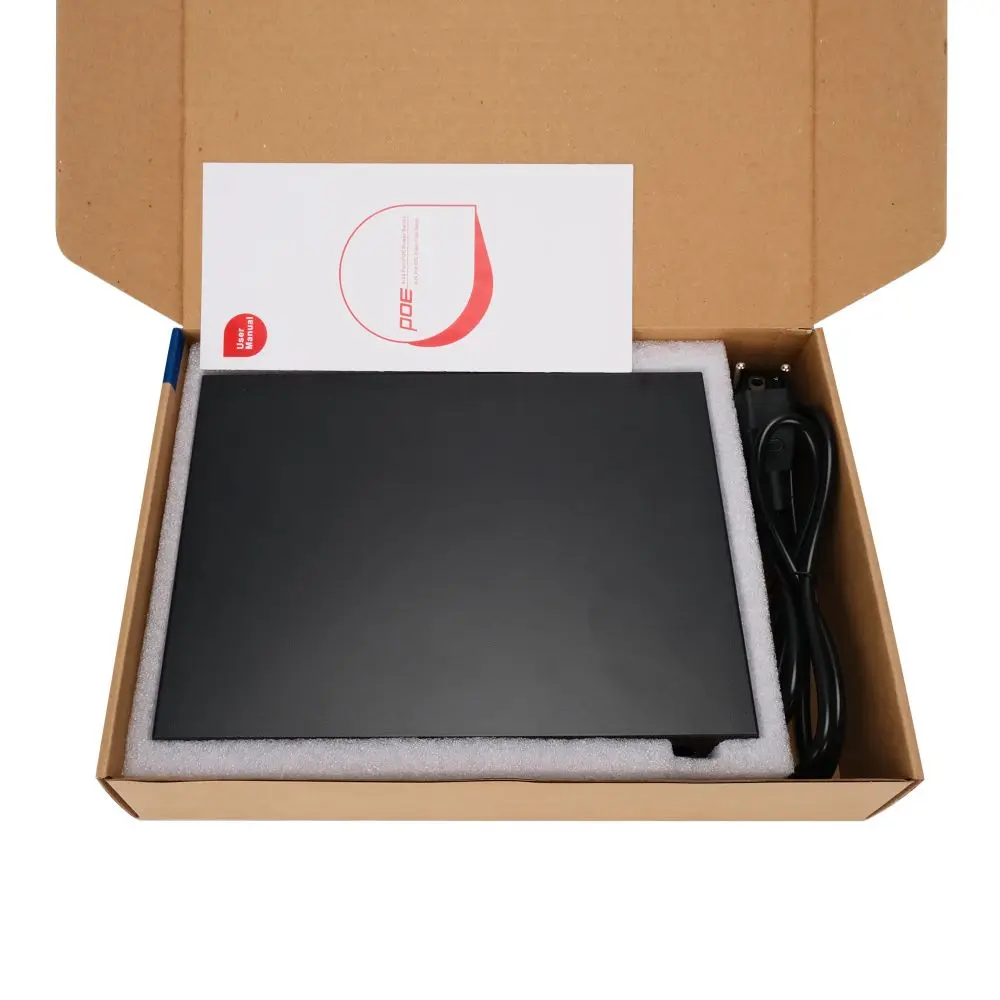 Factory Original OEM 1000Mbps 8 Port 100Mbps POE 2 Uplink Ethernet  1port SFP fiber Switch For CCTV IP Camera