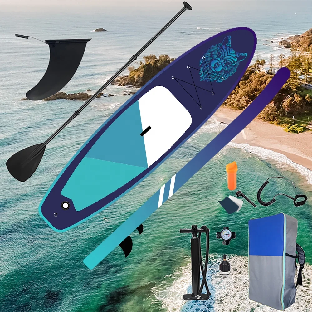 BSCI / EN Good Price High Quality double layer stand up surfboard inflatable paddle board sup double chamber