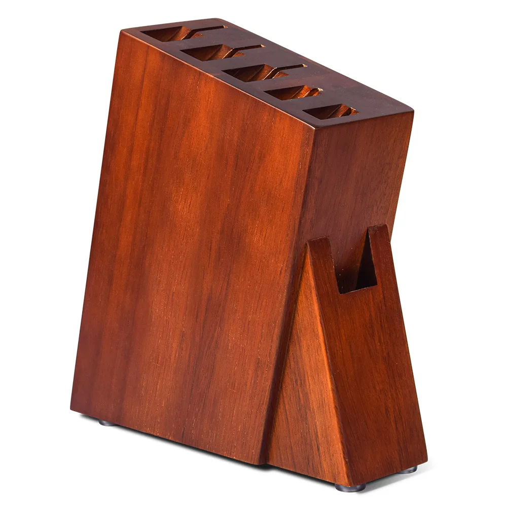 Durable 5 Slots Acacia Wood Knife Block