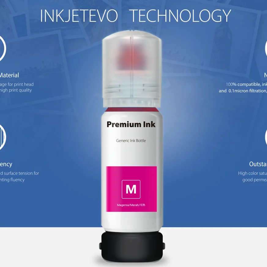 504 522 542 Trendvision совместимая бутылка на водной основе Refil tinta для экологически чистых