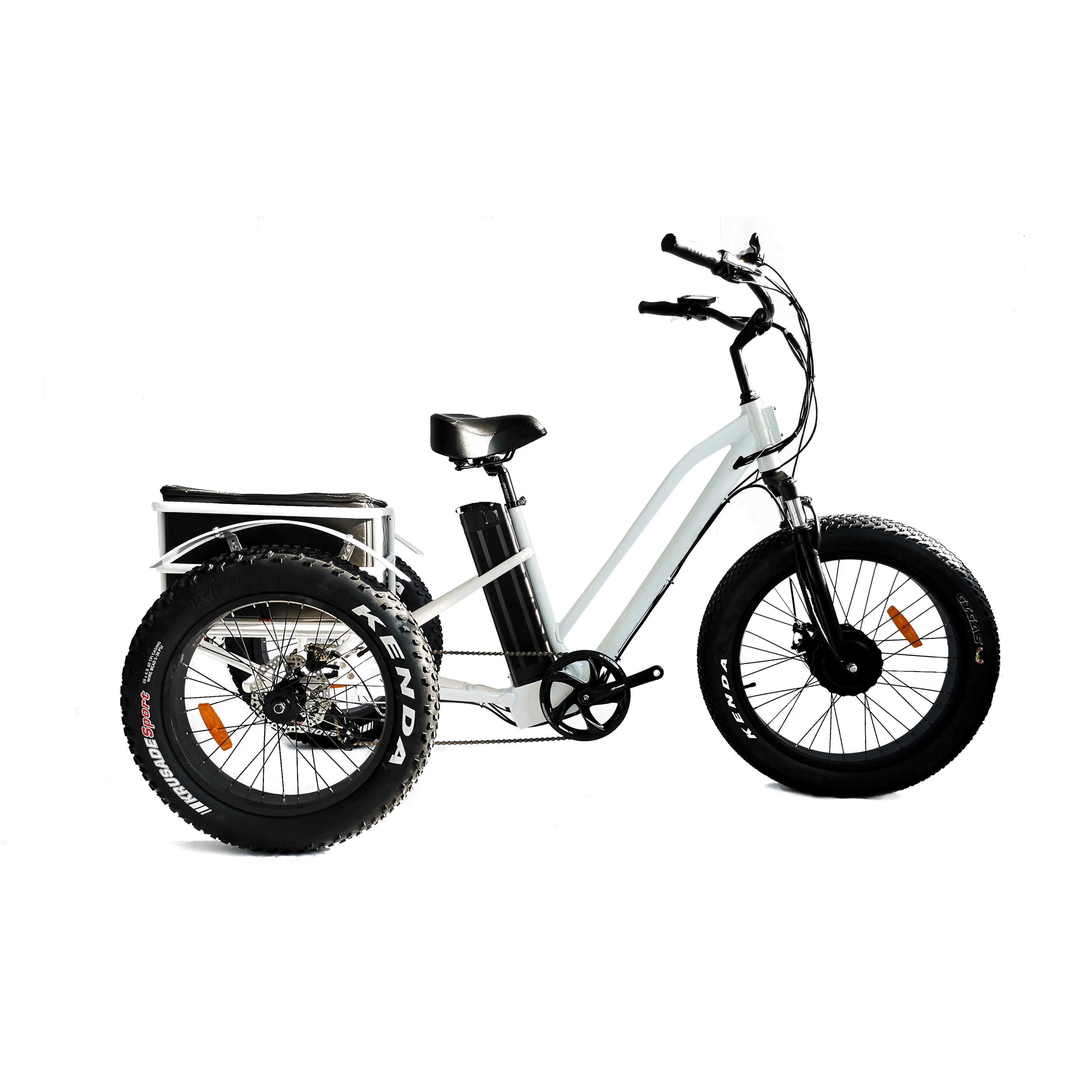 Ristar 500W 48V 20" High Quality three wheels adult electric tricycle china fat tire ebike