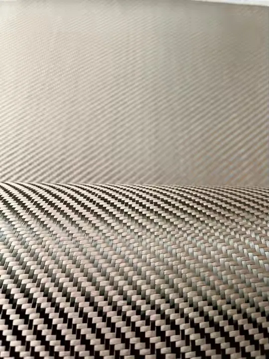 tube gold toray chopped yellow kevlar and carbon fiber mixed fabric solid hybrid carbon kevlar cloth 100d/3k 200gsm