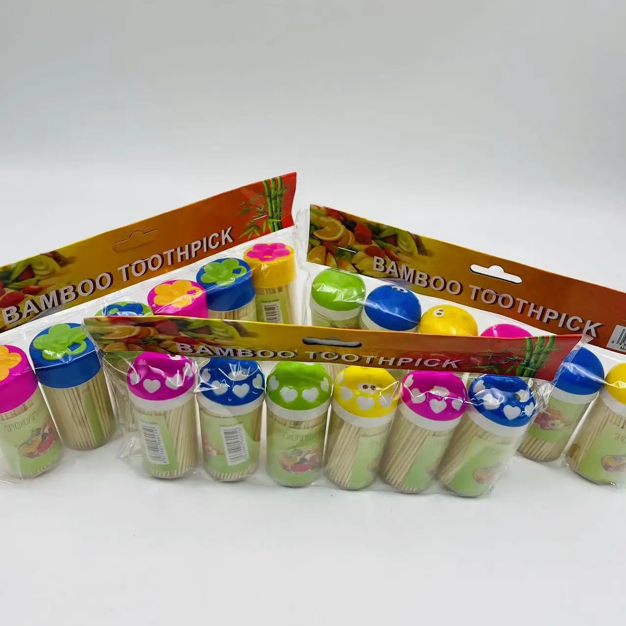 High Quality 6pcs Bamboo Wooden Toothpicks Biodegradable Toothpick Bamboo Toothpicks