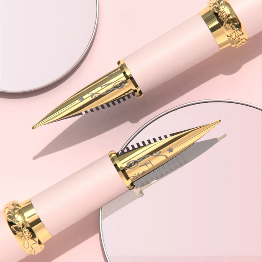  Popular Gift Metal 2 In 1 Ink System Exquisite Pattern Carving Luxury Pretty Fountain Pen With Box
