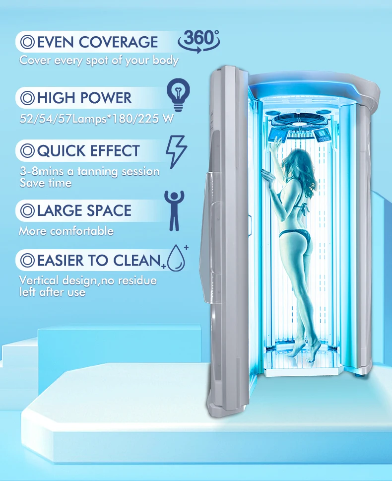 Tanning Hot Sale Sunbath Beauty Machine vertical bed for uvtan Tanning Booths/sunbed tanning Bed/sunless Tanning Machine Germany