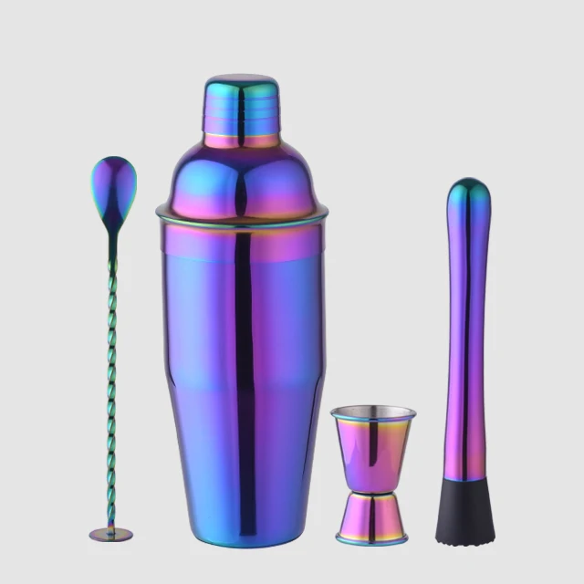 
OUYADA 700ml gold stainless steel bar set 