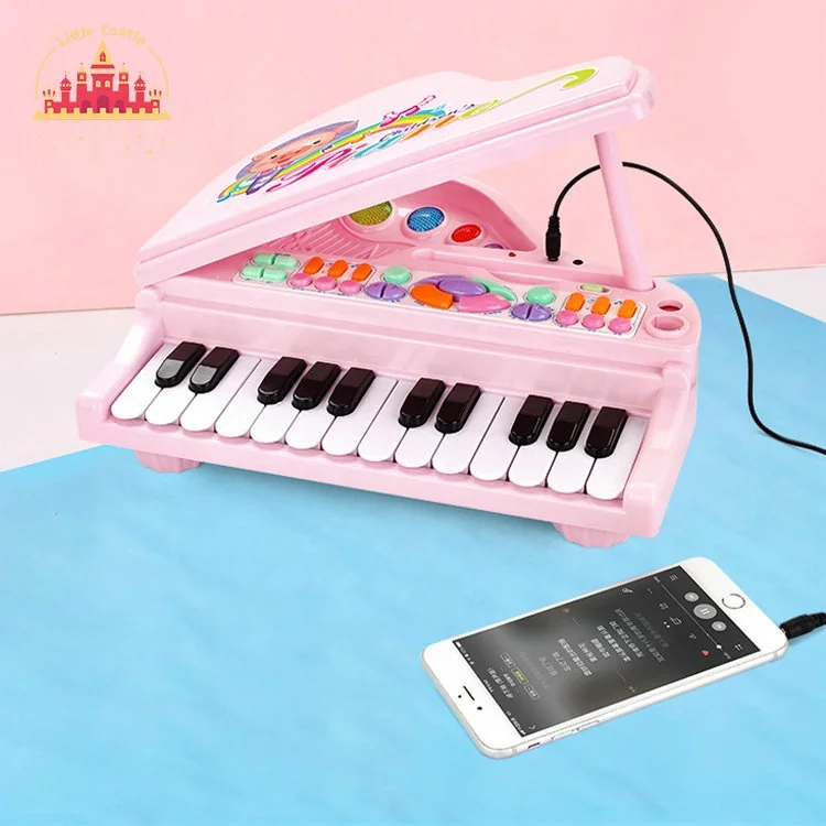2023 High quality pink musical toys plastic electronic piano toy for children SL07A014