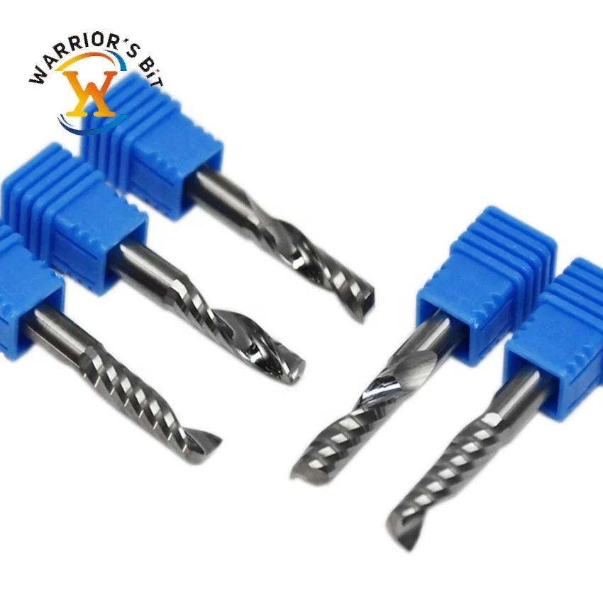 3mm cnc router bits acrylic cutting carbide end mills on cnc carving machine tool